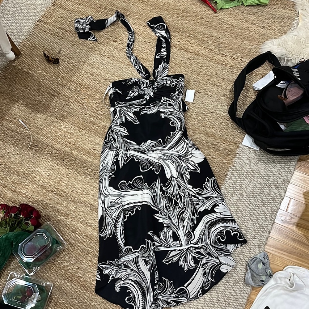 NWT Print Halter Dress great condition, with tags. Msg with questions